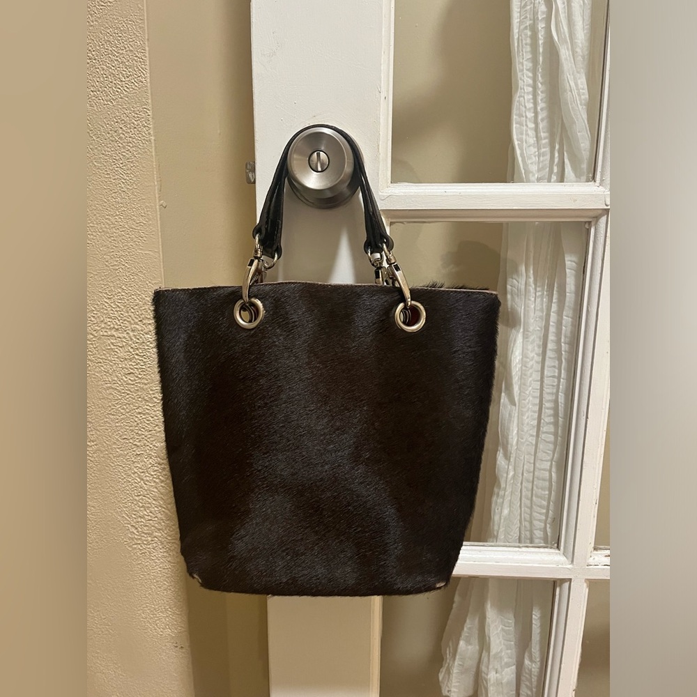 Maurizio Taiuti Brown Calf Hair Bag